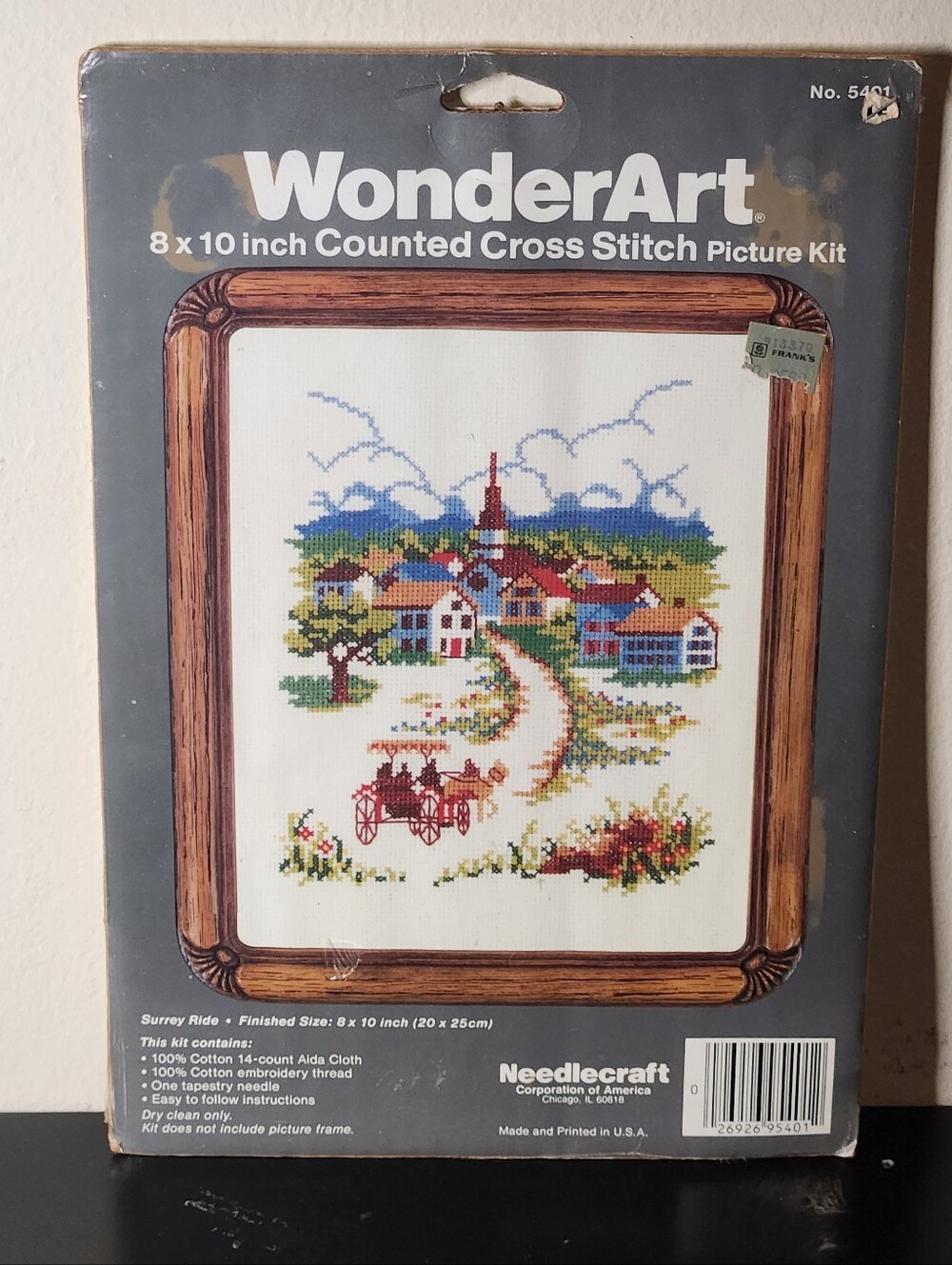 WonderArt #5401 "Surrey Ride"  8"x10"  Counted Cross Stitch Sealed Diy Kit
